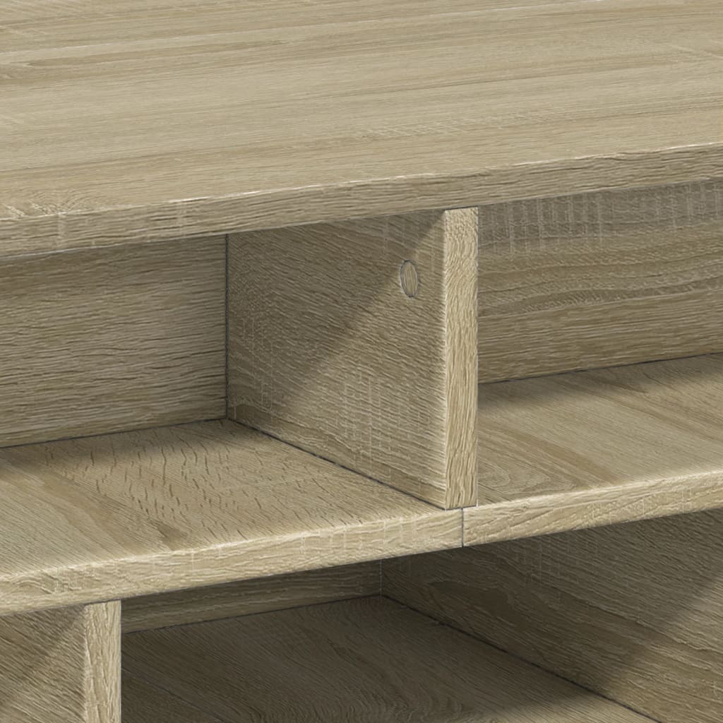 Salontafel 70x70x29 cm bewerkt hout sonoma eikenkleurig is nu te koop bij PeponiXL, paradijselijk wonen!