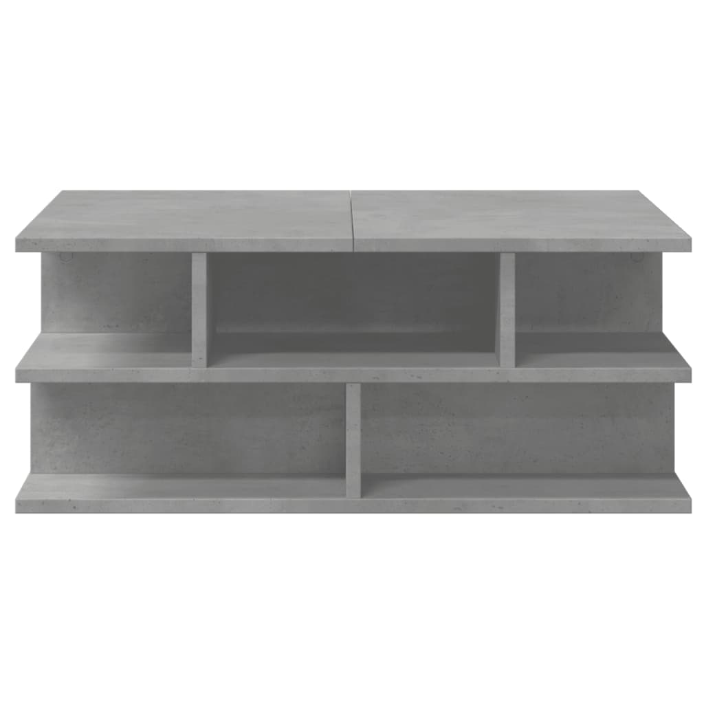 Salontafel 70x70x29 cm bewerkt hout betongrijs is nu te koop bij PeponiXL, paradijselijk wonen!