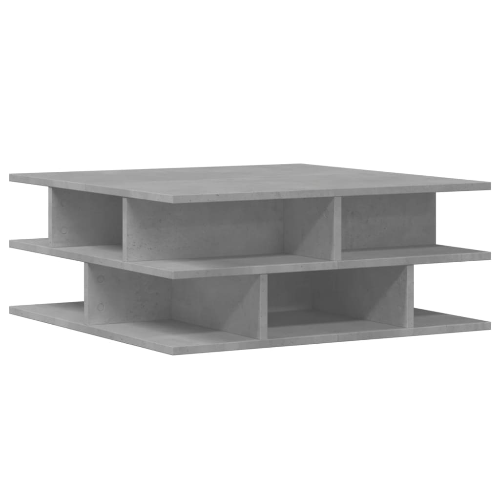 Salontafel 70x70x29 cm bewerkt hout betongrijs is nu te koop bij PeponiXL, paradijselijk wonen!