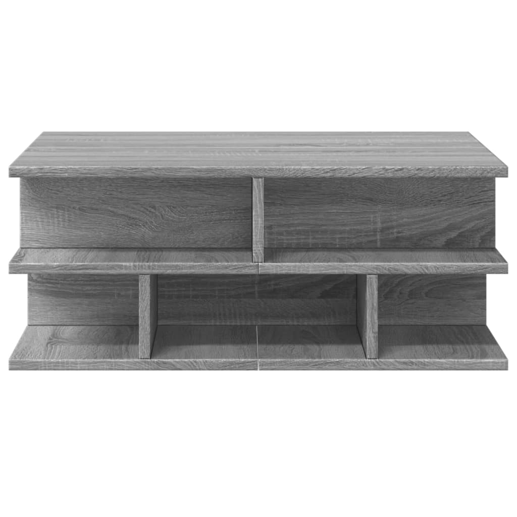 Salontafel 70x70x29 cm bewerkt hout grijs sonoma is nu te koop bij PeponiXL, paradijselijk wonen!