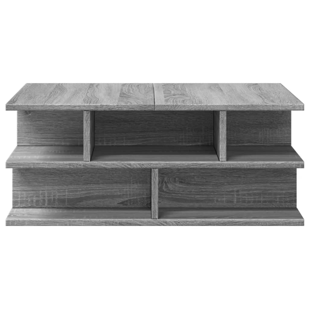 Salontafel 70x70x29 cm bewerkt hout grijs sonoma is nu te koop bij PeponiXL, paradijselijk wonen!