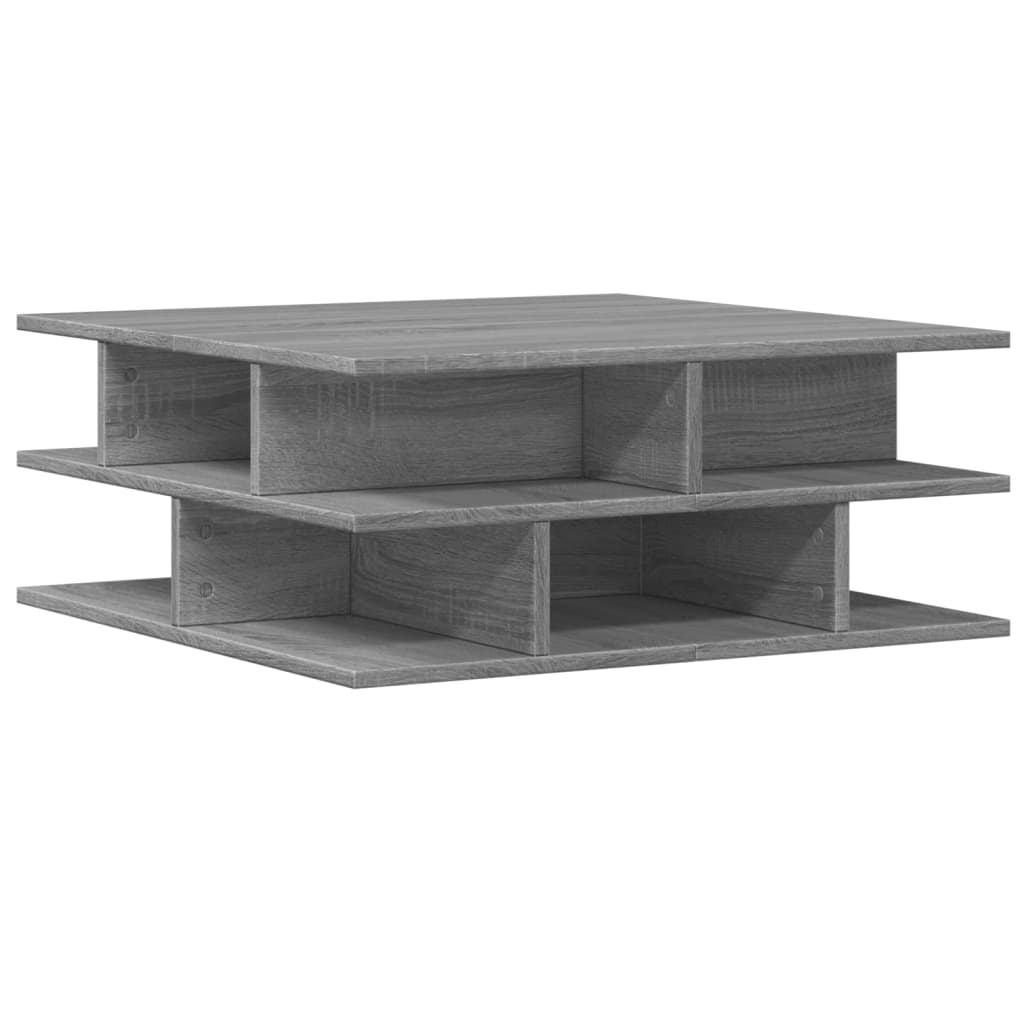 Salontafel 70x70x29 cm bewerkt hout grijs sonoma is nu te koop bij PeponiXL, paradijselijk wonen!