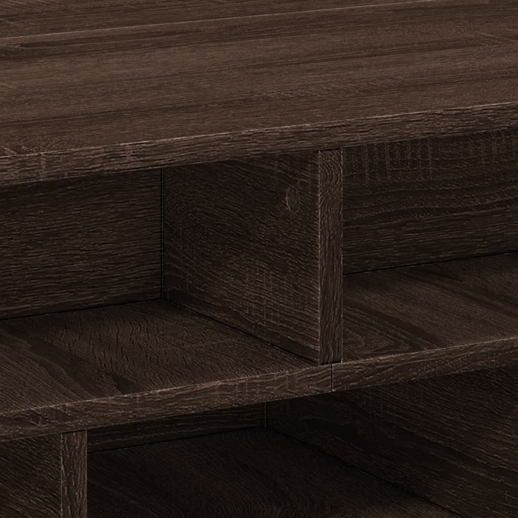 Salontafel 70x70x29 cm bewerkt hout bruin eikenkleur is nu te koop bij PeponiXL, paradijselijk wonen!