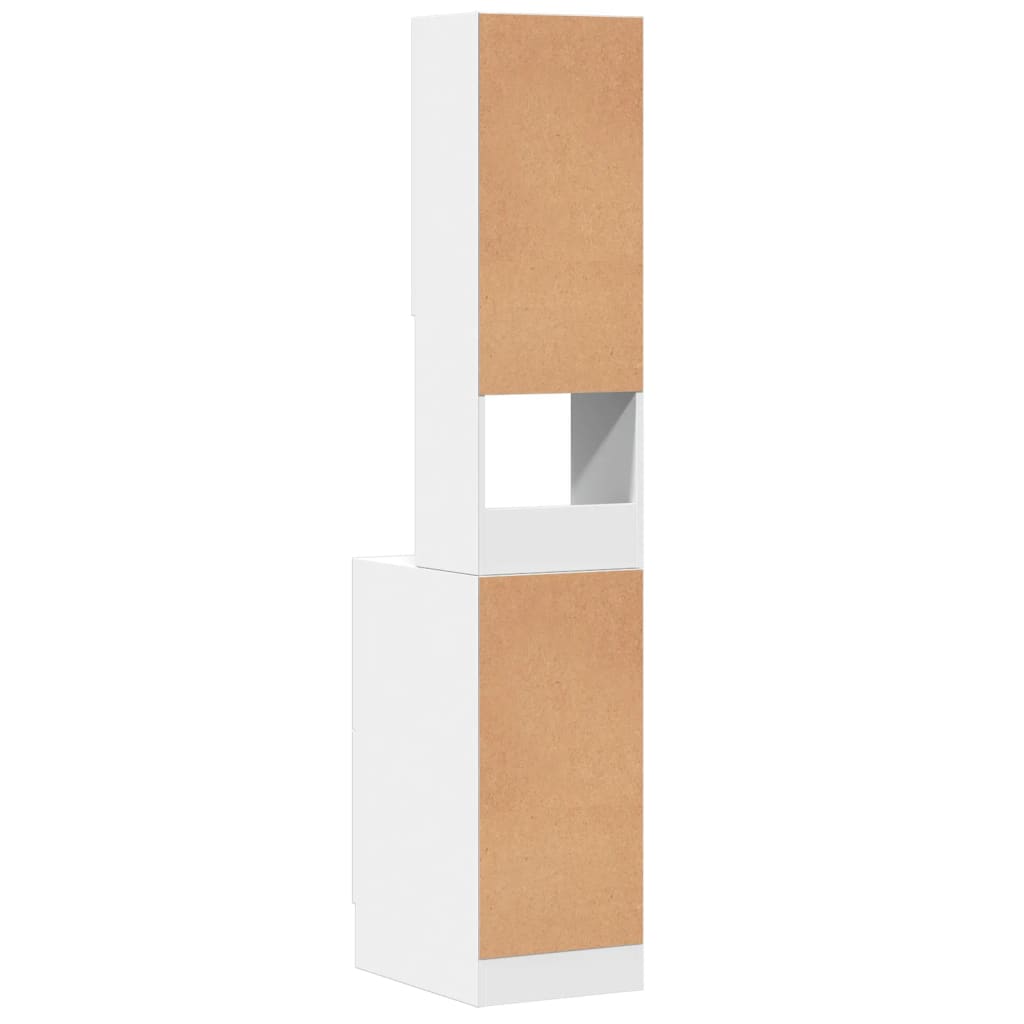 Keukenkast 35x50x180 cm bewerkt hout wit is nu te koop bij PeponiXL, paradijselijk wonen!