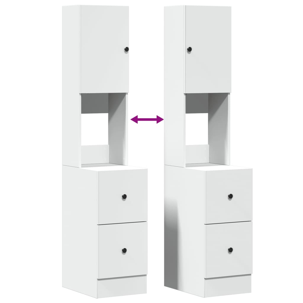 Keukenkast 35x50x180 cm bewerkt hout wit is nu te koop bij PeponiXL, paradijselijk wonen!