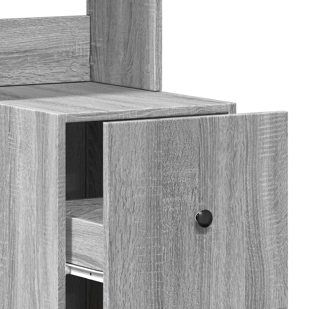 Keukenkast 35x50x180 cm bewerkt hout grijs sonoma eiken is nu te koop bij PeponiXL, paradijselijk wonen!