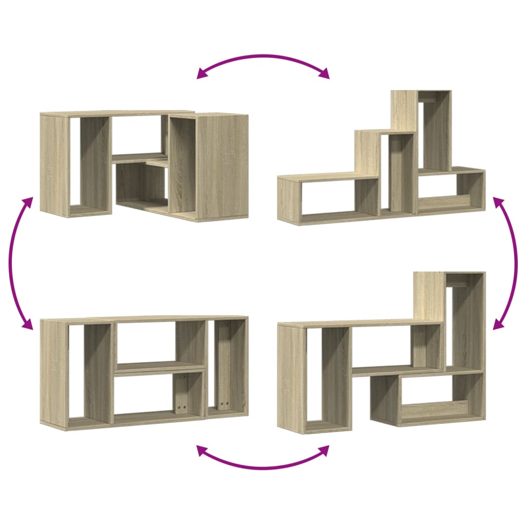 Tv-meubelen 2 st 75x30x50 cm bewerkt hout sonoma eikenkleurig is nu te koop bij PeponiXL, paradijselijk wonen!