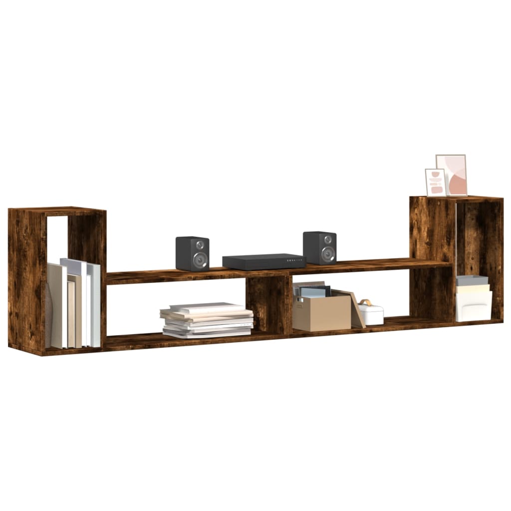 Tv-meubelen 2 st 100x30x50 cm bewerkt hout gerookt eikenkleurig is nu te koop bij PeponiXL, paradijselijk wonen!