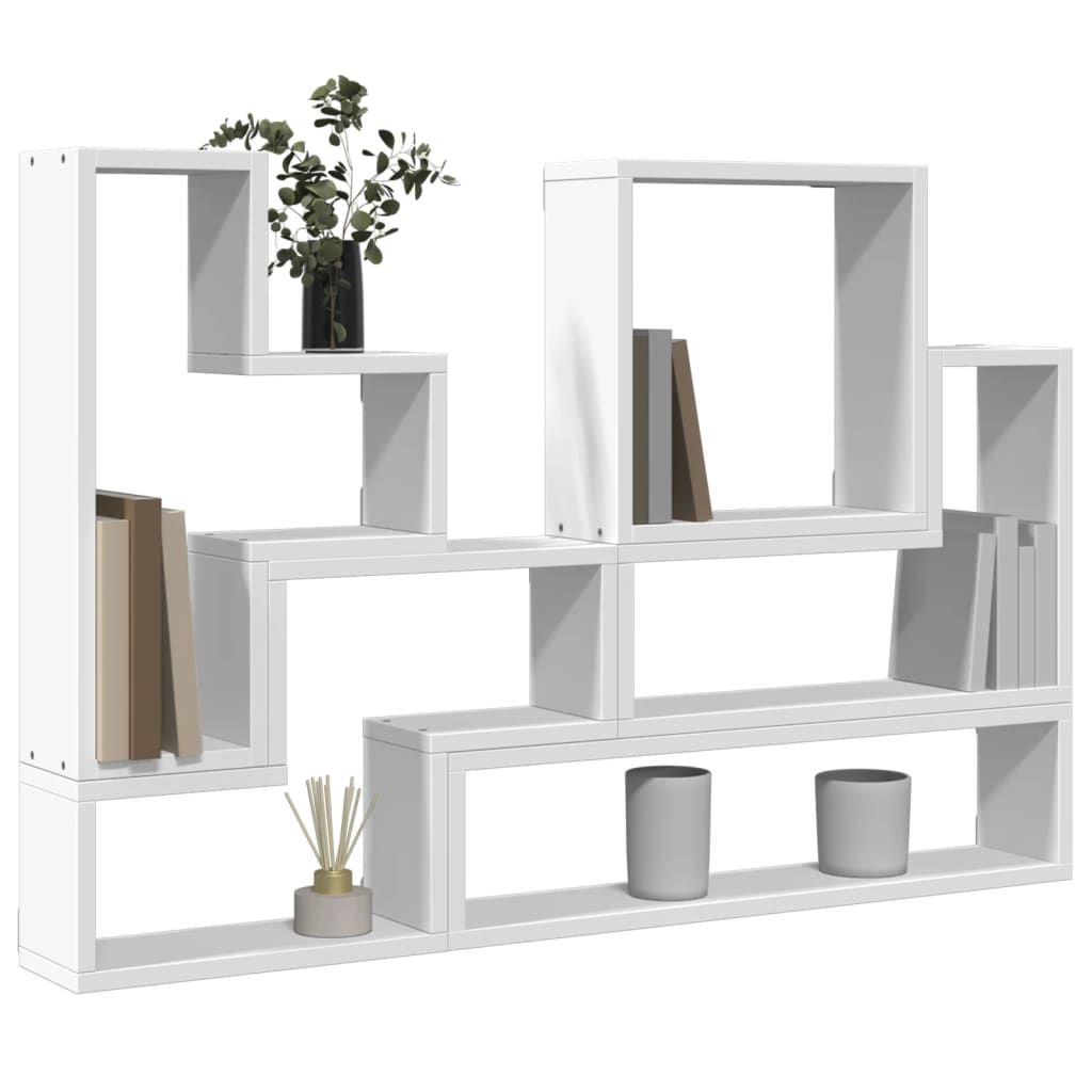 Wandschap 96x12x64 cm bewerkt hout wit is nu te koop bij PeponiXL, paradijselijk wonen!