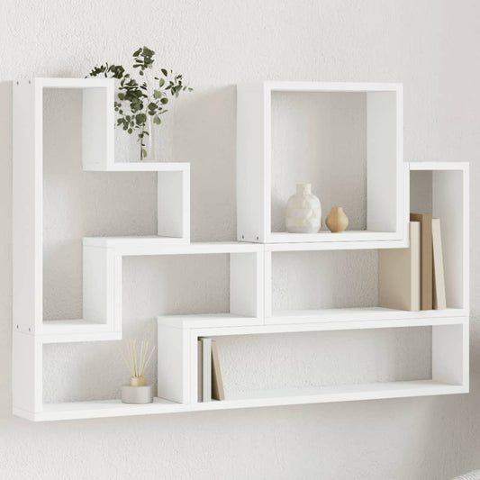 Wandschap 96x12x64 cm bewerkt hout wit is nu te koop bij PeponiXL, paradijselijk wonen!