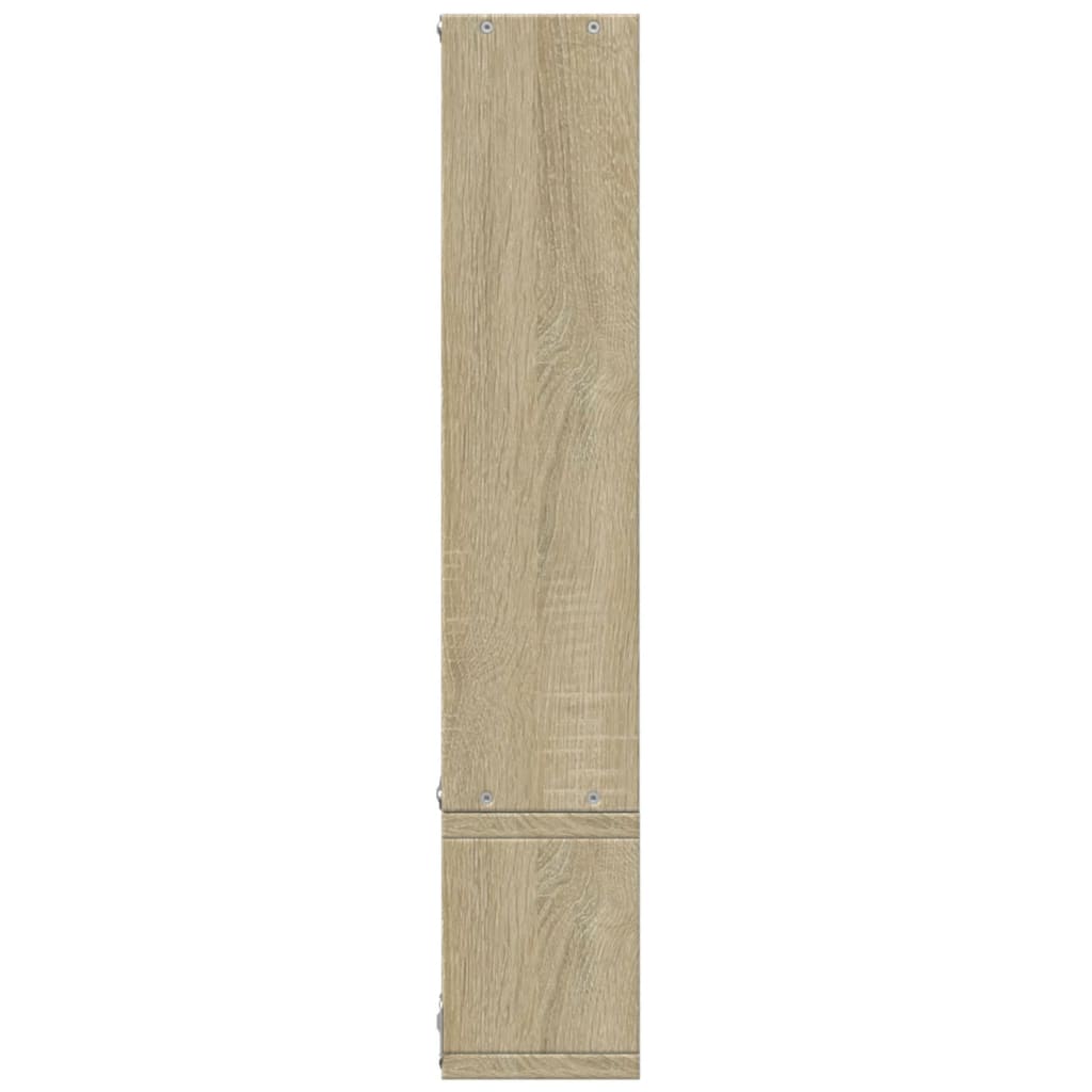 Wandschap 96x12x64 cm bewerkt hout sonoma eikenkleurig is nu te koop bij PeponiXL, paradijselijk wonen!