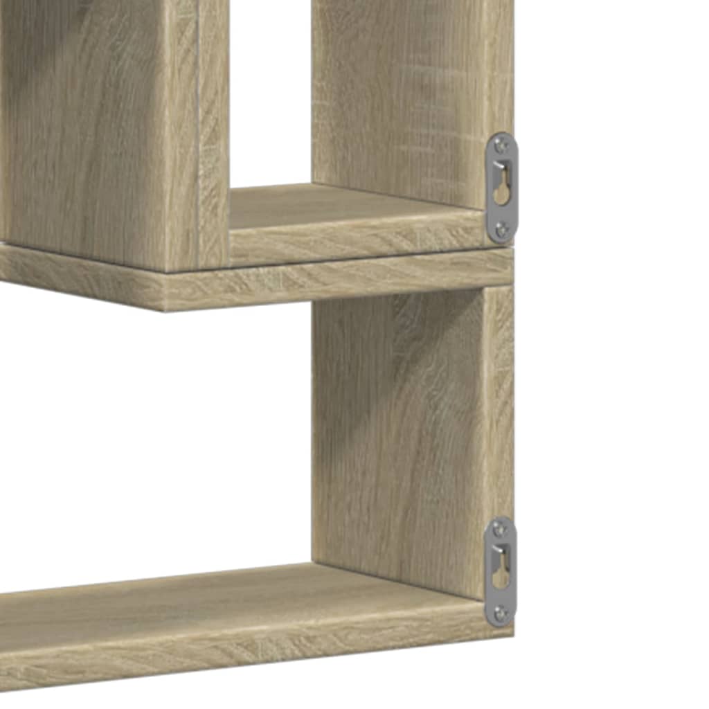 Wandschap 96x12x64 cm bewerkt hout sonoma eikenkleurig is nu te koop bij PeponiXL, paradijselijk wonen!