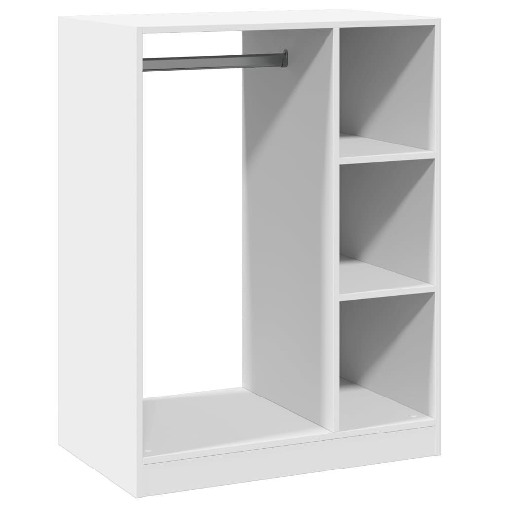 Kledingkast 77x48x102 cm bewerkt hout wit is nu te koop bij PeponiXL, paradijselijk wonen!