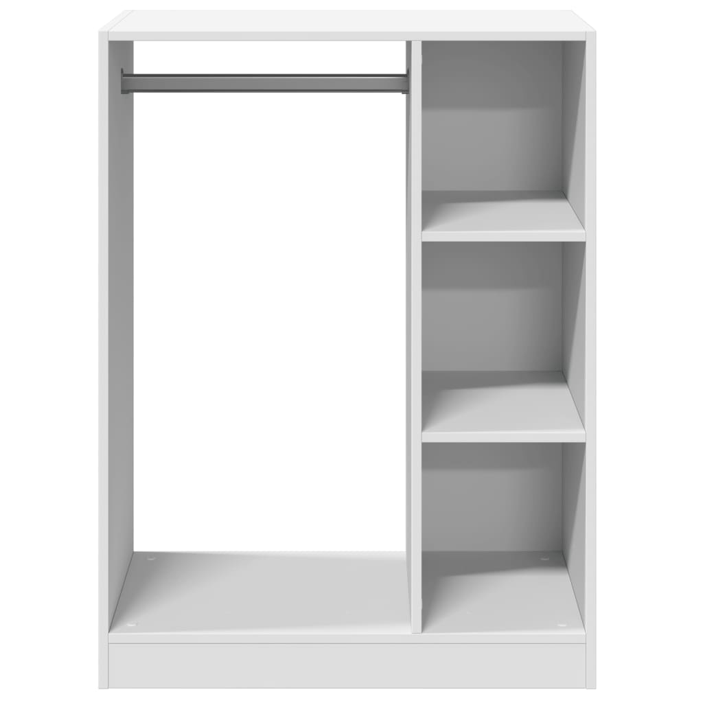 Kledingkast 77x48x102 cm bewerkt hout wit is nu te koop bij PeponiXL, paradijselijk wonen!