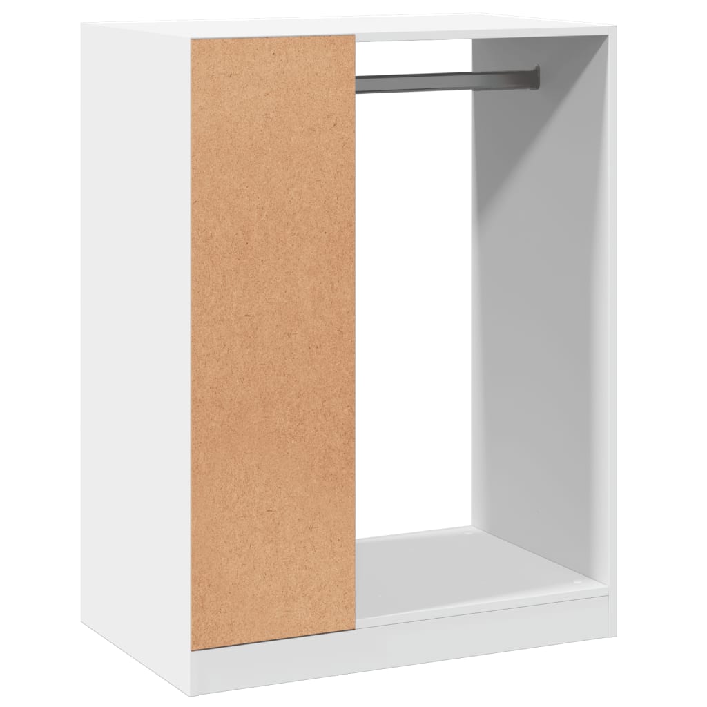 Kledingkast 77x48x102 cm bewerkt hout wit is nu te koop bij PeponiXL, paradijselijk wonen!