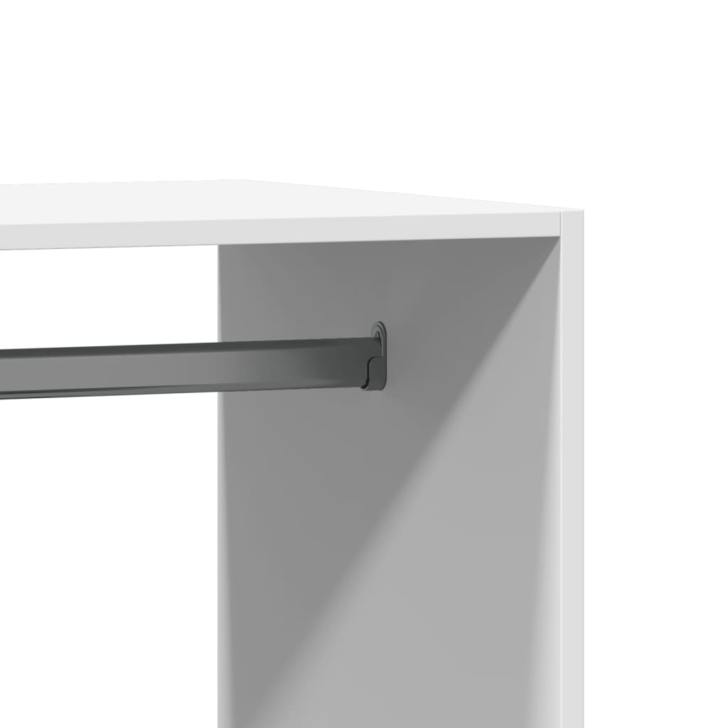 Kledingkast 77x48x102 cm bewerkt hout wit is nu te koop bij PeponiXL, paradijselijk wonen!