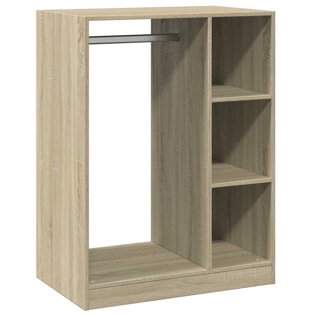 Kledingkast 77x48x102 cm bewerkt hout sonoma eikenkleurig is nu te koop bij PeponiXL, paradijselijk wonen!
