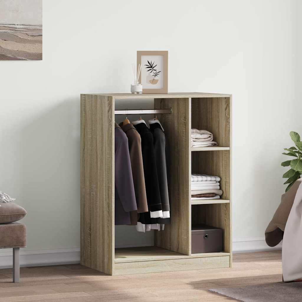 Kledingkast 77x48x102 cm bewerkt hout sonoma eikenkleurig is nu te koop bij PeponiXL, paradijselijk wonen!