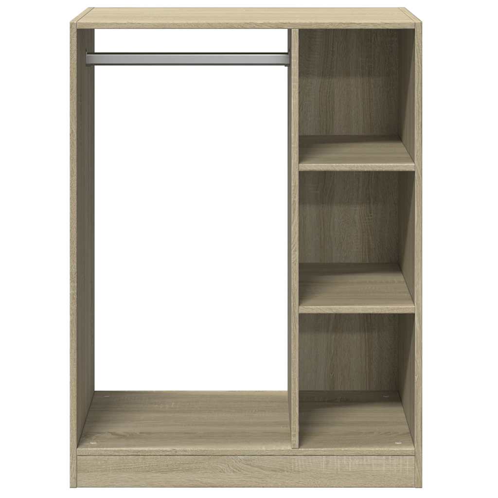Kledingkast 77x48x102 cm bewerkt hout sonoma eikenkleurig is nu te koop bij PeponiXL, paradijselijk wonen!