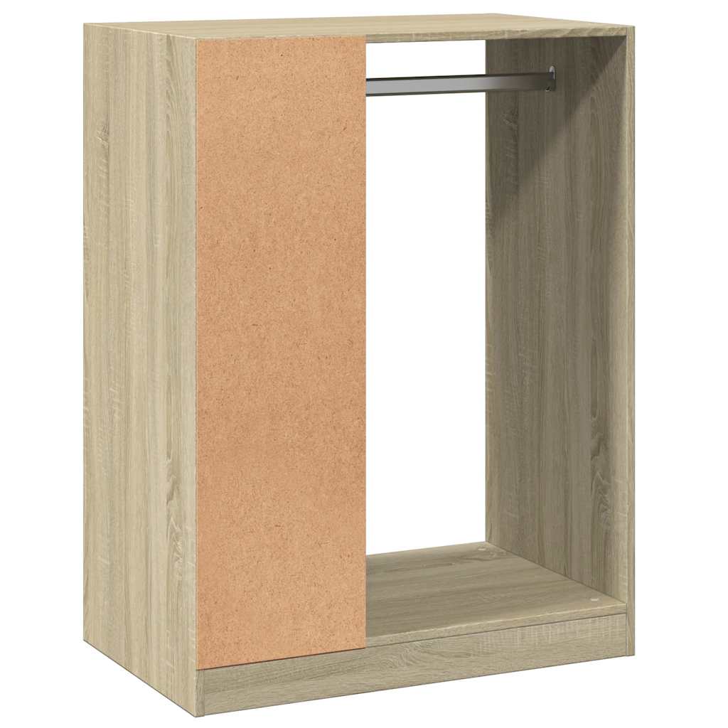 Kledingkast 77x48x102 cm bewerkt hout sonoma eikenkleurig is nu te koop bij PeponiXL, paradijselijk wonen!