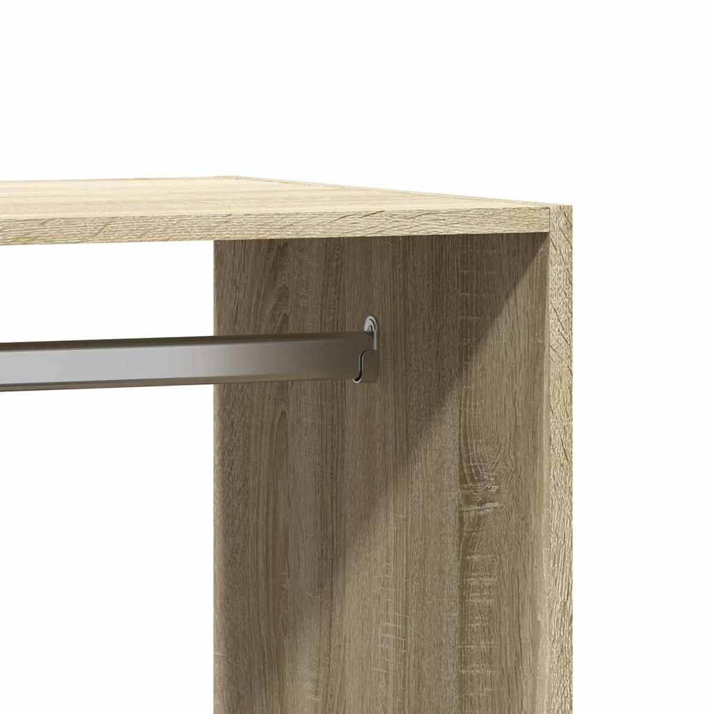 Kledingkast 77x48x102 cm bewerkt hout sonoma eikenkleurig is nu te koop bij PeponiXL, paradijselijk wonen!