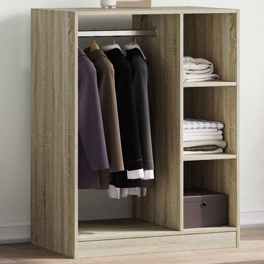 Kledingkast 77x48x102 cm bewerkt hout sonoma eikenkleurig is nu te koop bij PeponiXL, paradijselijk wonen!