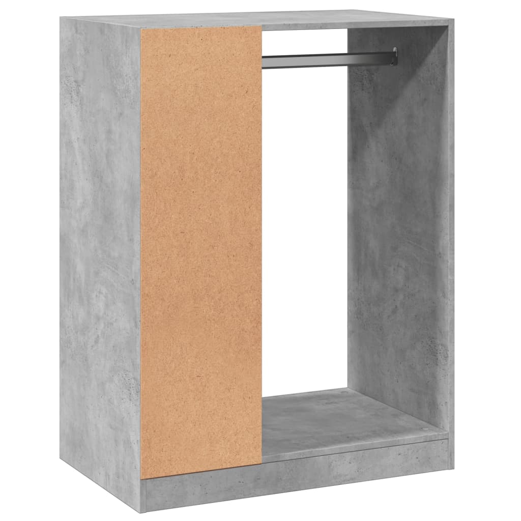 Kledingkast 77x48x102 cm bewerkt hout betongrijs is nu te koop bij PeponiXL, paradijselijk wonen!