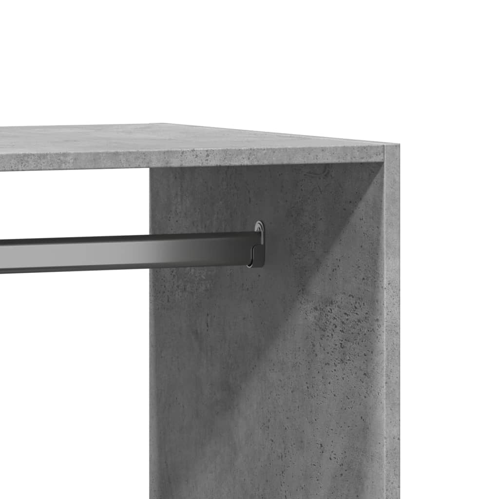 Kledingkast 77x48x102 cm bewerkt hout betongrijs is nu te koop bij PeponiXL, paradijselijk wonen!