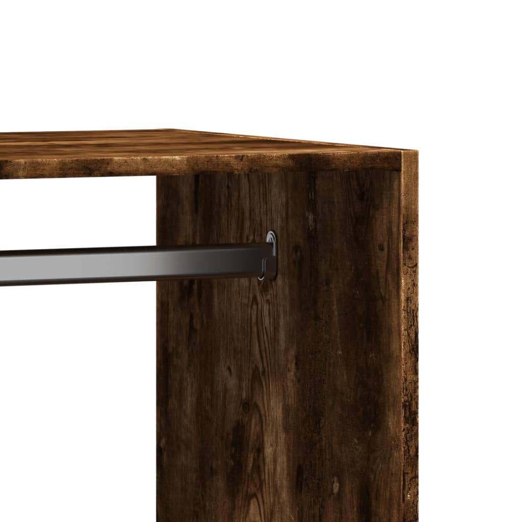Kledingkast 77x48x102 cm bewerkt hout gerookt eikenkleurig is nu te koop bij PeponiXL, paradijselijk wonen!