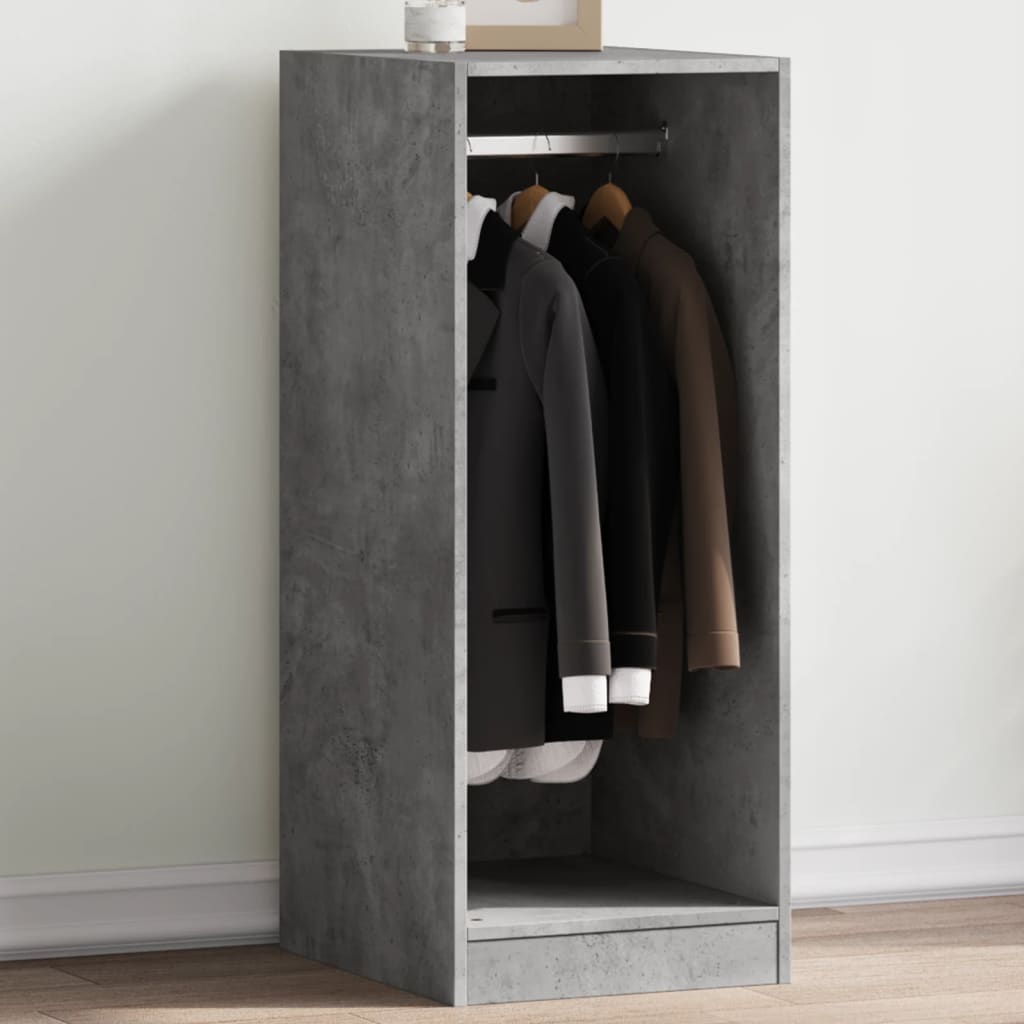 Kledingkast 48x41x102 cm bewerkt hout betongrijs is nu te koop bij PeponiXL, paradijselijk wonen!