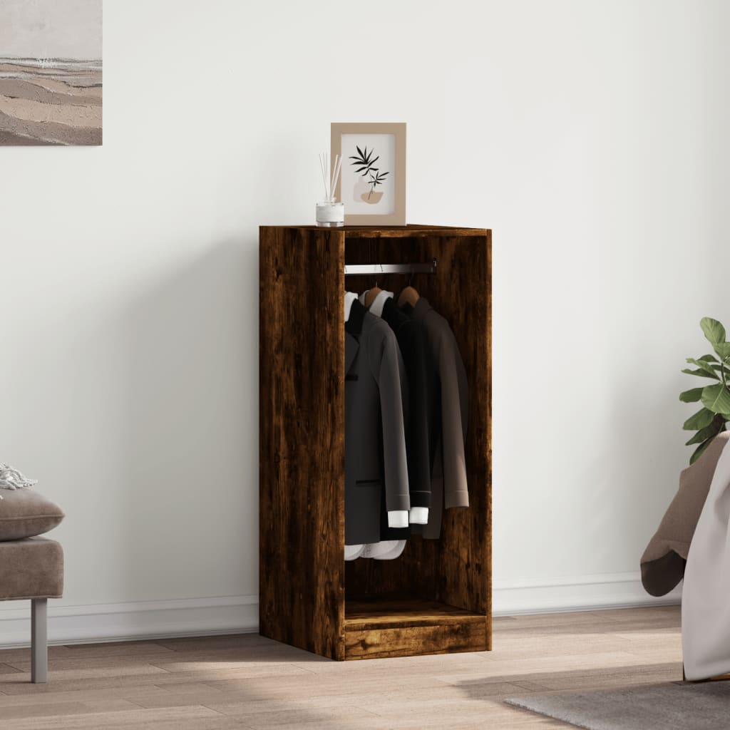 Kledingkast 48x41x102 cm bewerkt hout gerookt eikenkleurig is nu te koop bij PeponiXL, paradijselijk wonen!