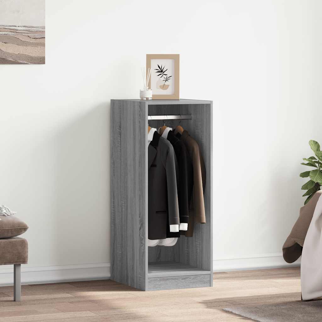Kledingkast 48x41x102 cm bewerkt hout grijs sonoma eikenkleurig is nu te koop bij PeponiXL, paradijselijk wonen!