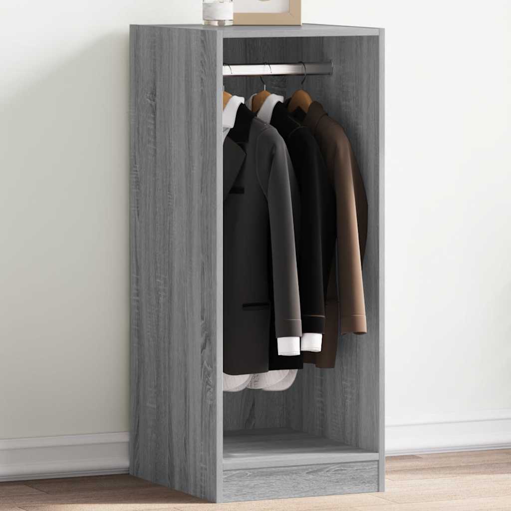 Kledingkast 48x41x102 cm bewerkt hout grijs sonoma eikenkleurig is nu te koop bij PeponiXL, paradijselijk wonen!