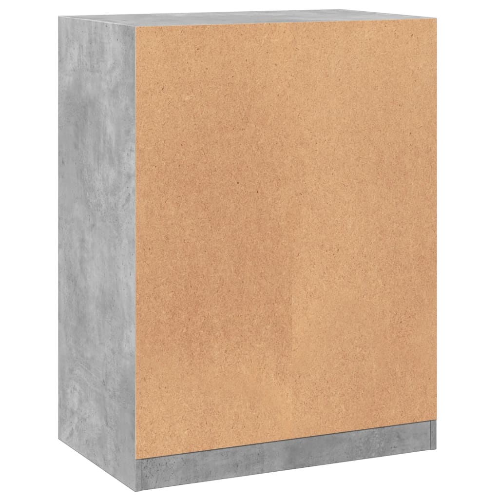Kledingkast 77x48x102 cm bewerkt hout betongrijs is nu te koop bij PeponiXL, paradijselijk wonen!
