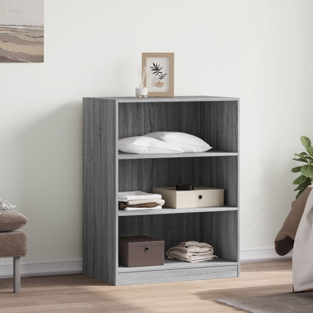 Kledingkast 77x48x102 cm bewerkt hout grijs sonoma eikenkleurig is nu te koop bij PeponiXL, paradijselijk wonen!