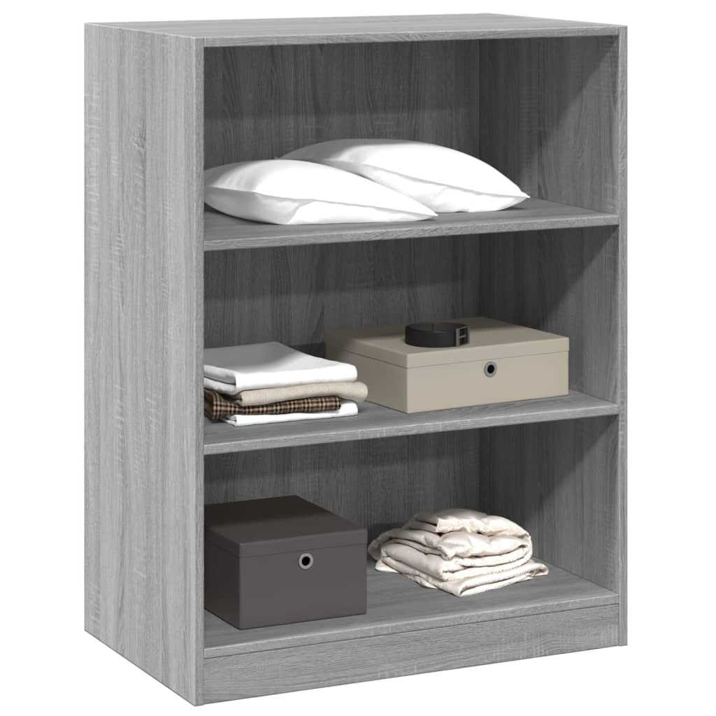 Kledingkast 77x48x102 cm bewerkt hout grijs sonoma eikenkleurig is nu te koop bij PeponiXL, paradijselijk wonen!