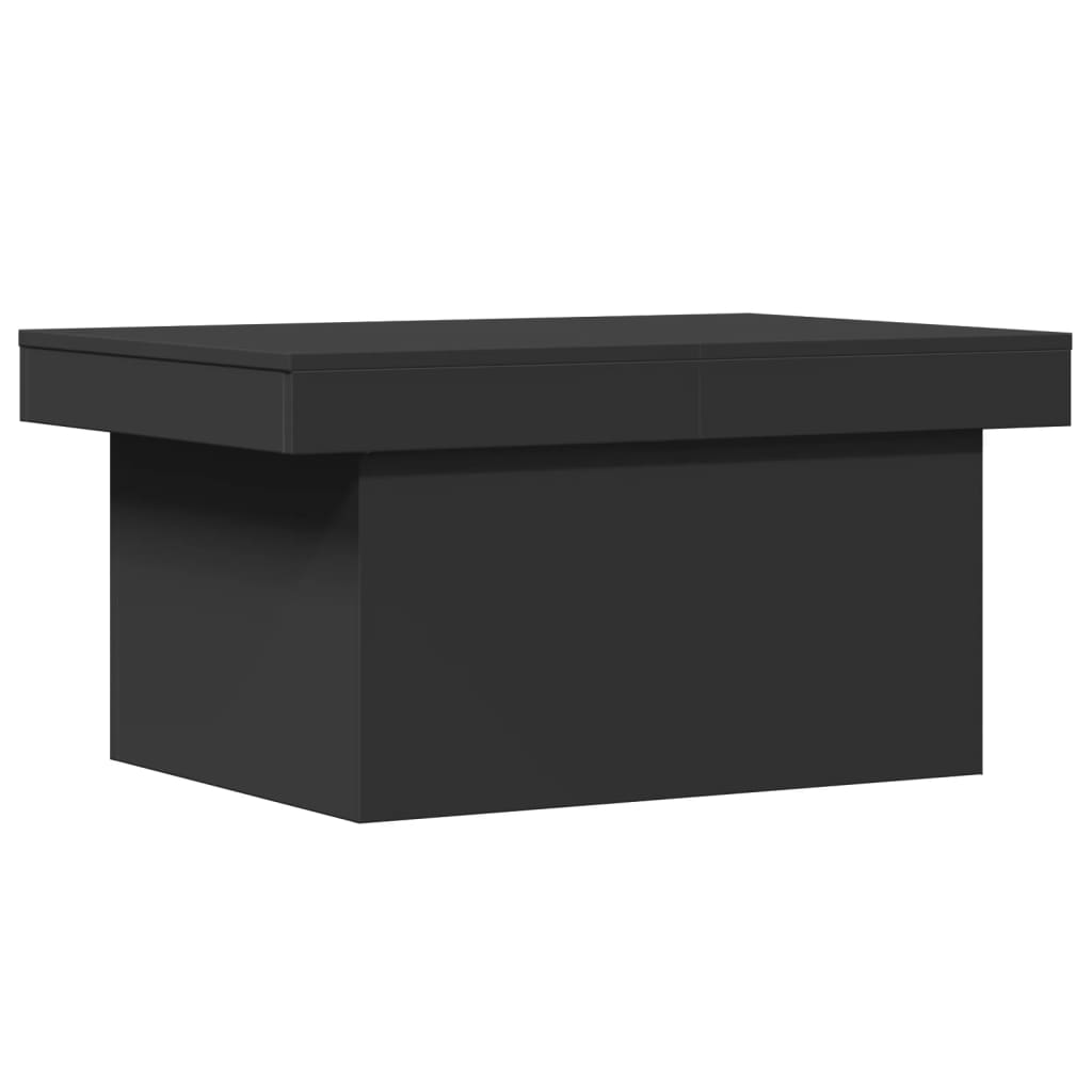 Salontafel 80x55x40 cm bewerkt hout zwart is nu te koop bij PeponiXL, paradijselijk wonen!