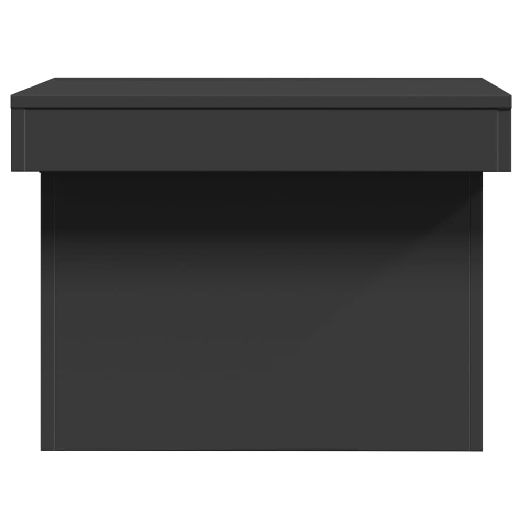 Salontafel 80x55x40 cm bewerkt hout zwart is nu te koop bij PeponiXL, paradijselijk wonen!