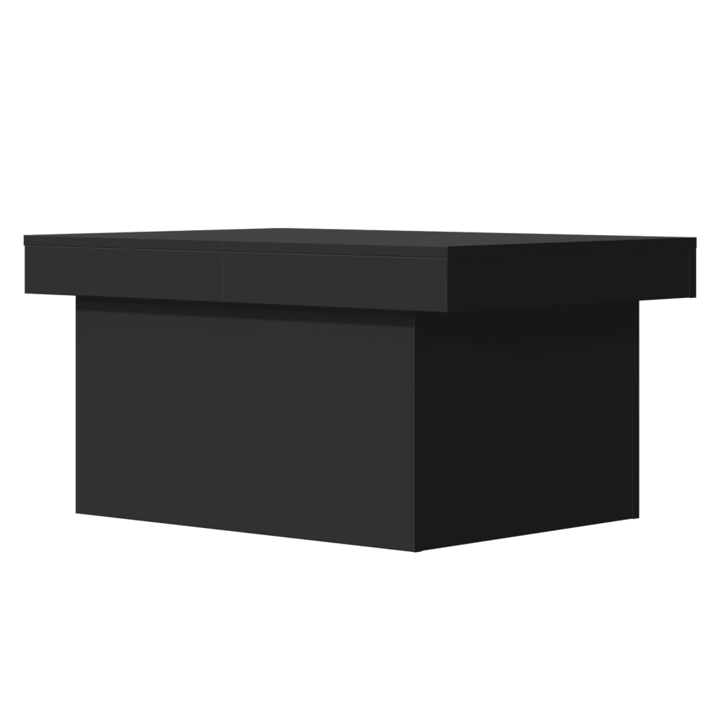 Salontafel 80x55x40 cm bewerkt hout zwart is nu te koop bij PeponiXL, paradijselijk wonen!