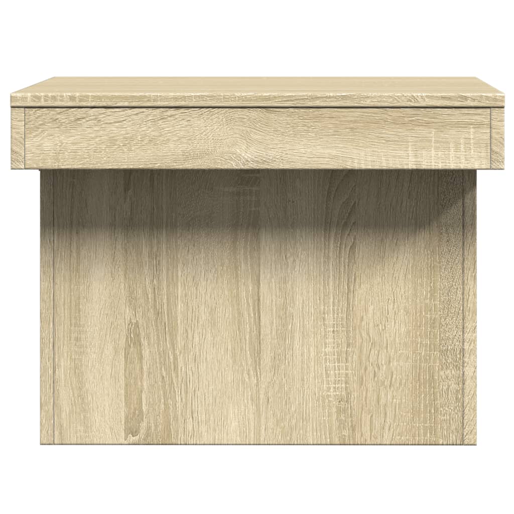 Salontafel 80x55x40 cm bewerkt hout sonoma eikenkleurig is nu te koop bij PeponiXL, paradijselijk wonen!
