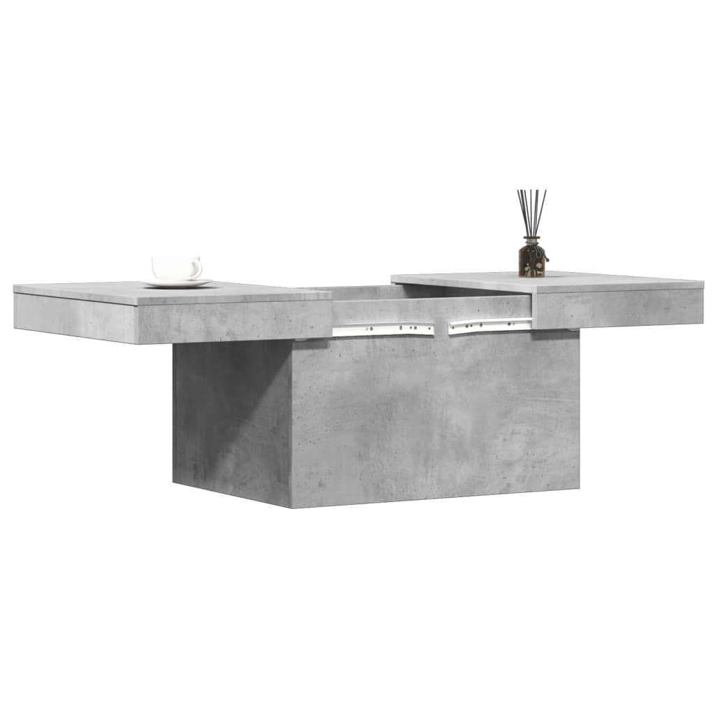 Salontafel 80x55x40 cm bewerkt hout betongrijs is nu te koop bij PeponiXL, paradijselijk wonen!