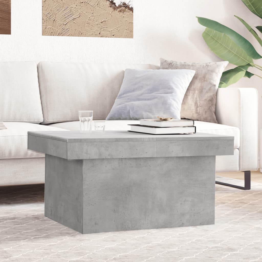 Salontafel 80x55x40 cm bewerkt hout betongrijs is nu te koop bij PeponiXL, paradijselijk wonen!