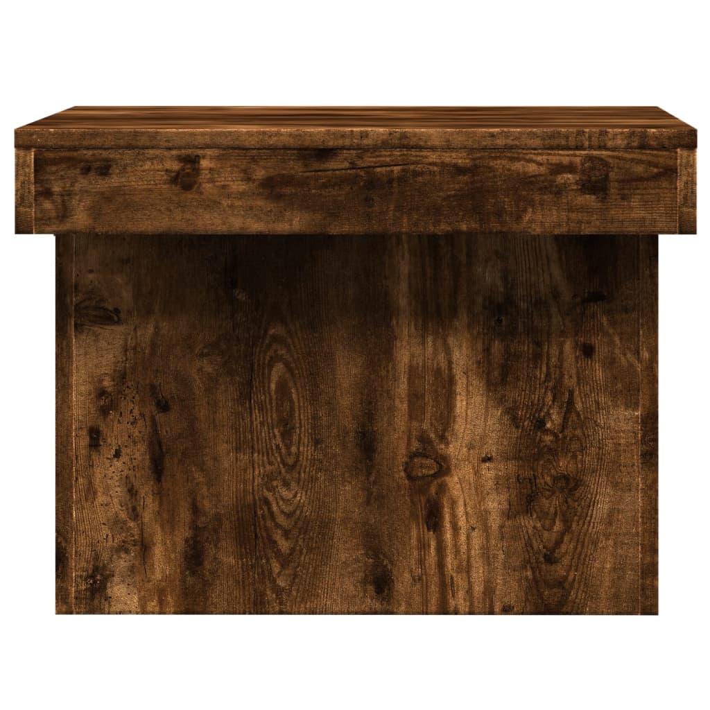 Salontafel 80x55x40 cm bewerkt hout gerookt eikenkleurig is nu te koop bij PeponiXL, paradijselijk wonen!