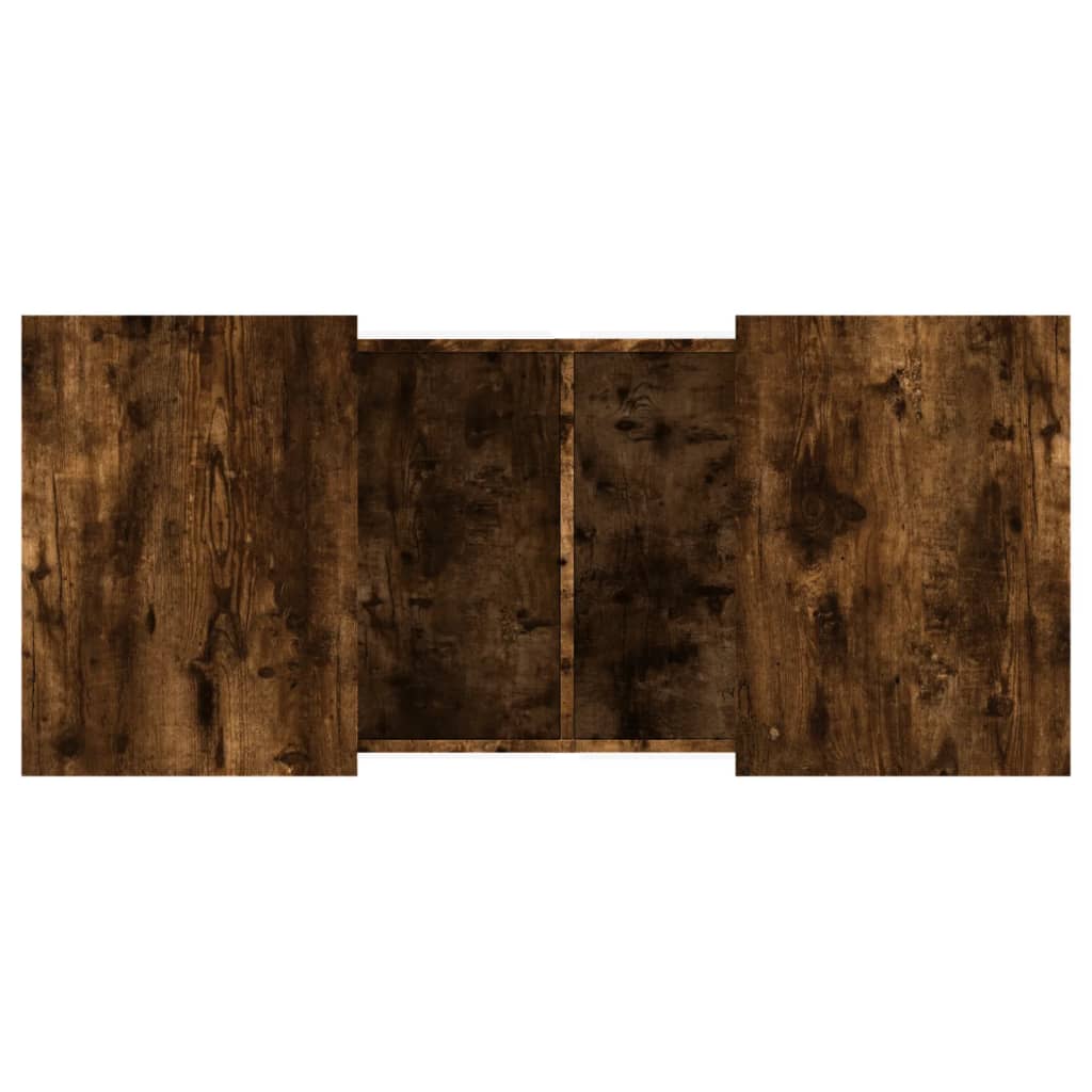 Salontafel 80x55x40 cm bewerkt hout gerookt eikenkleurig is nu te koop bij PeponiXL, paradijselijk wonen!