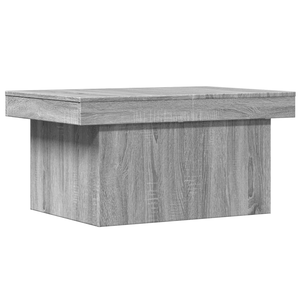 Salontafel 80x55x40 cm bewerkt hout grijs sonoma eikenkleurig is nu te koop bij PeponiXL, paradijselijk wonen!