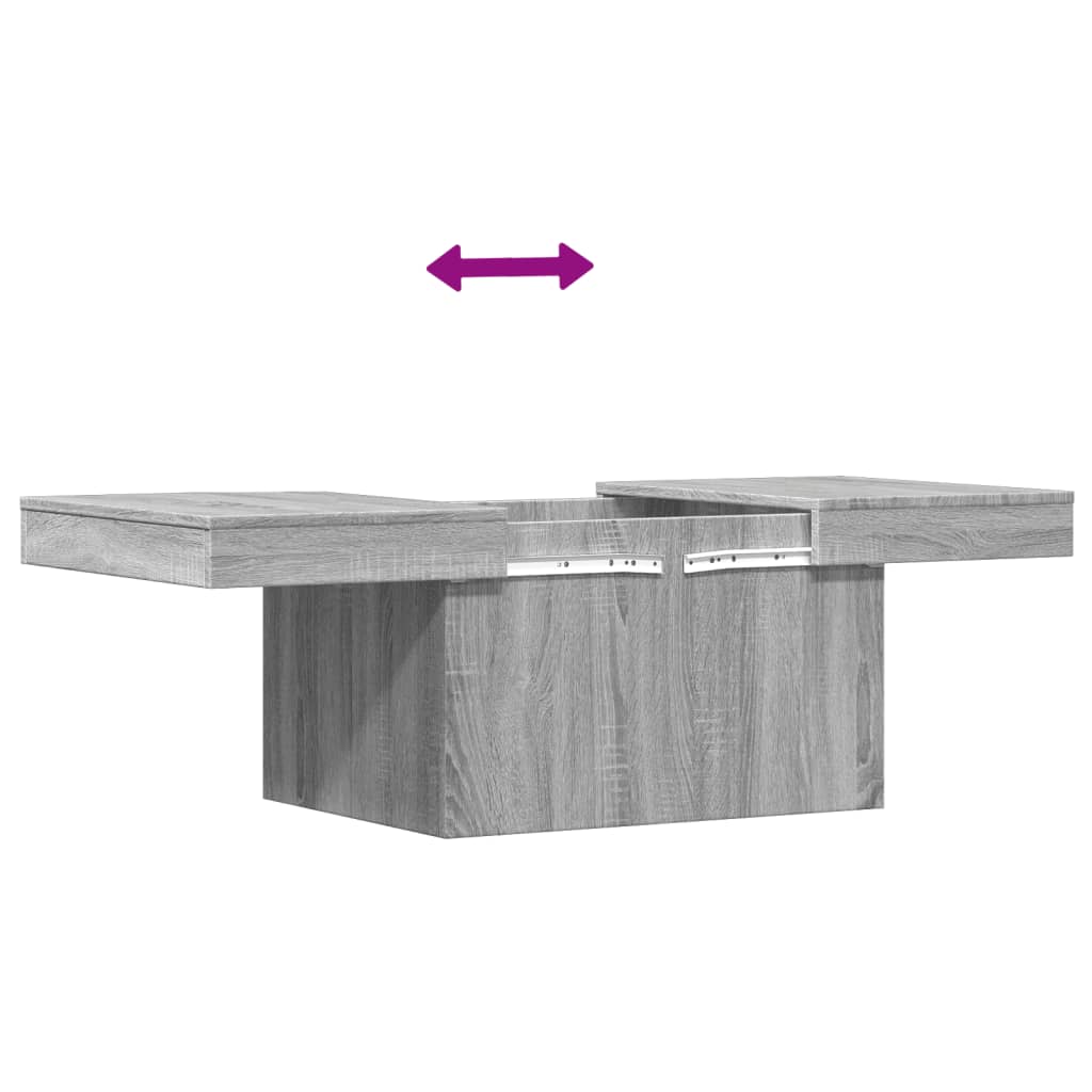 Salontafel 80x55x40 cm bewerkt hout grijs sonoma eikenkleurig is nu te koop bij PeponiXL, paradijselijk wonen!