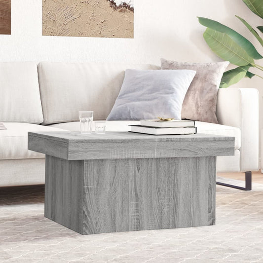 Salontafel 80x55x40 cm bewerkt hout grijs sonoma eikenkleurig is nu te koop bij PeponiXL, paradijselijk wonen!