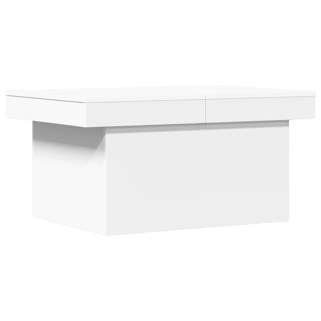 Salontafel 100x55x40 cm bewerkt hout wit is nu te koop bij PeponiXL, paradijselijk wonen!