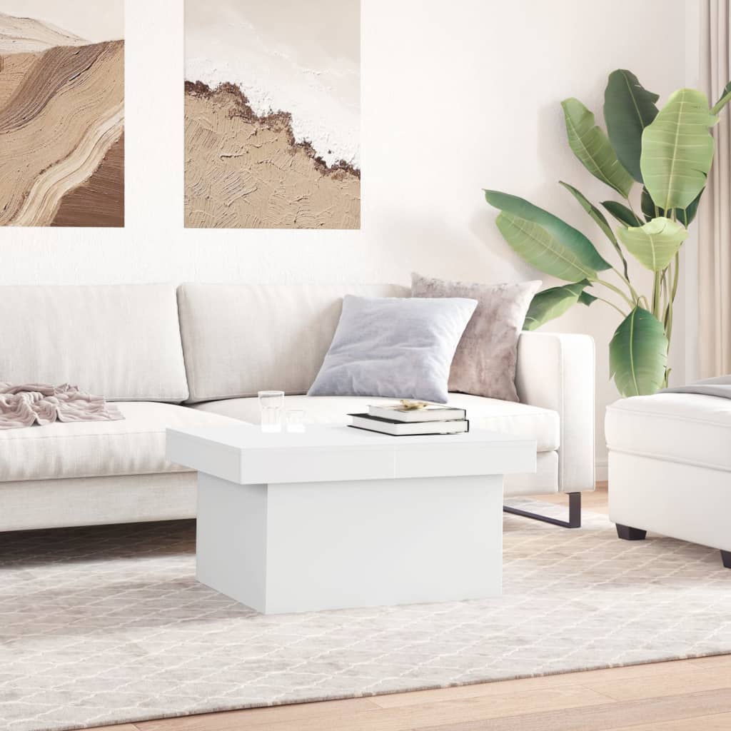 Salontafel 100x55x40 cm bewerkt hout wit is nu te koop bij PeponiXL, paradijselijk wonen!