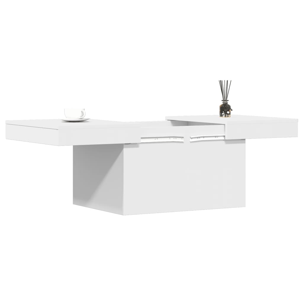 Salontafel 100x55x40 cm bewerkt hout wit is nu te koop bij PeponiXL, paradijselijk wonen!